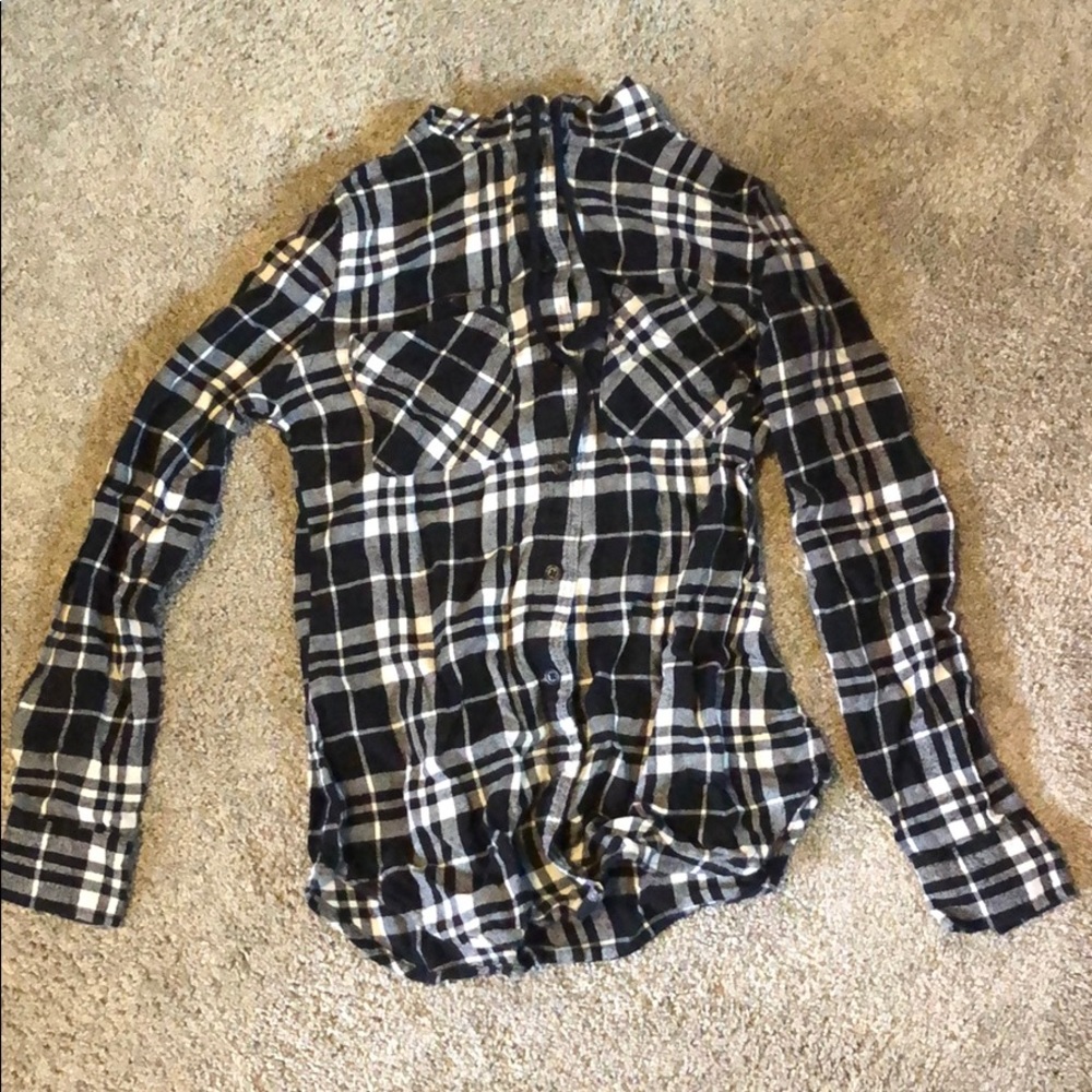 Hooded Flannel Top